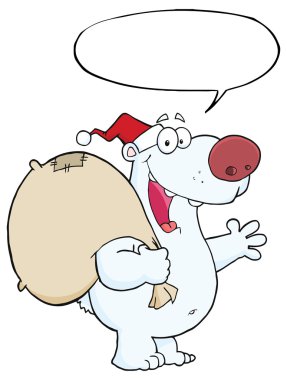 mutlu Noel Baba kutup ayısı