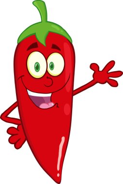 Gülümseyen kırmızı biber biber