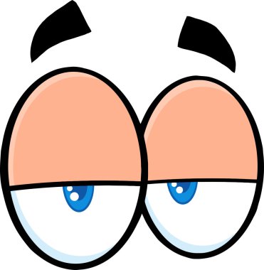 tembel karikatür eyes.