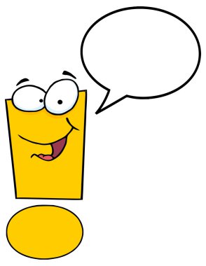 İşareti karakteri ile konuşma balonu