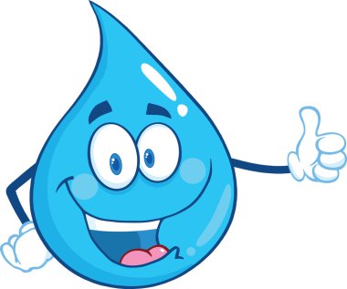 Water Drop Character clipart