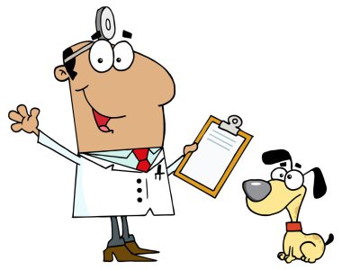 veteriner Doktor karakter karikatür