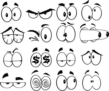 komik karikatür eyes