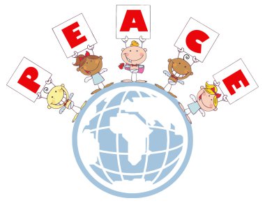 Barış işareti tutarak cupids