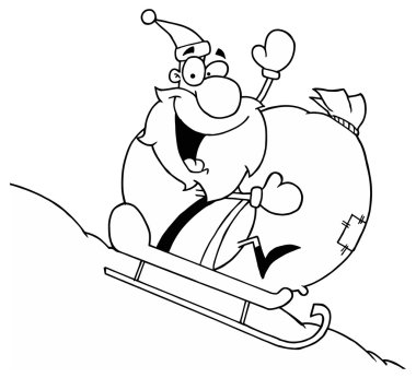 Noel Baba kızak üzerinde