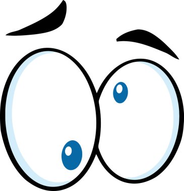 Nutty karikatür eyes.