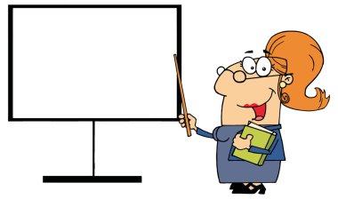 kadın öğretmen çizgi film