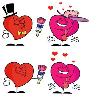 Kırmızı kalpler koleksiyonu