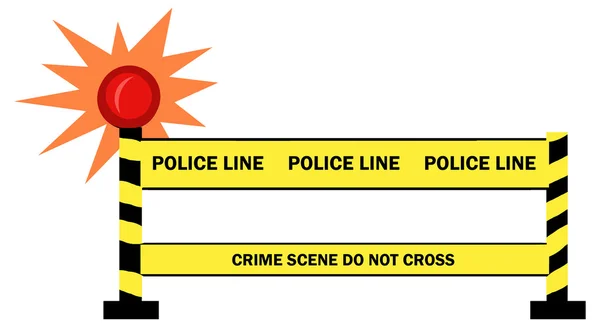 Gelbe Polizeilinie — Stockvektor