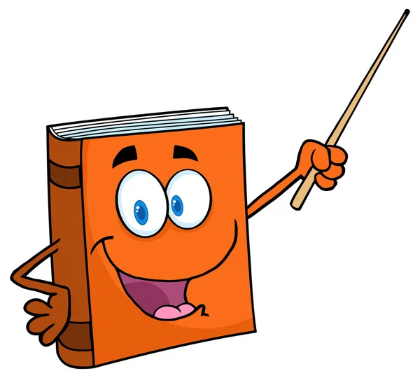 Text Book Cartoon Character — Stock Vector