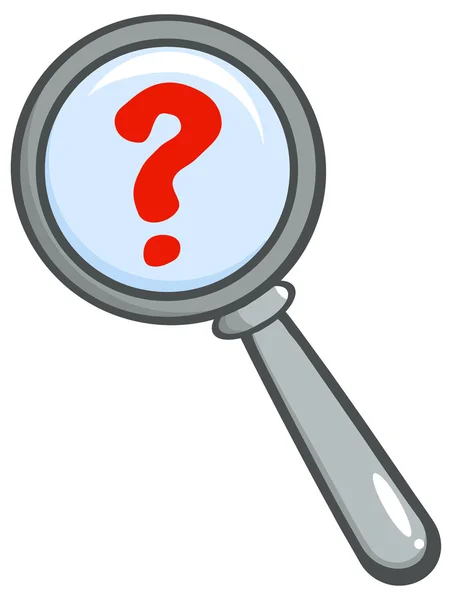 Magnifying Glass With Question Mark. — Stock Vector