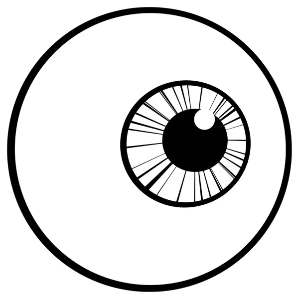 Obrys oční koule. — Stockový vektor