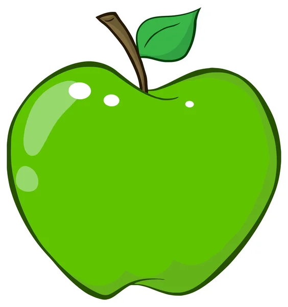 Cartoon groene apple — Stockvector