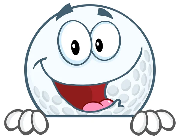 Winking palla da golf con segno — Vettoriale Stock