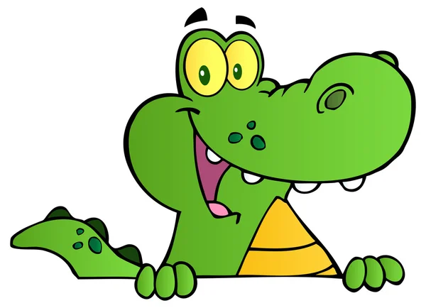 Personagem de Crocodilo dos desenhos animados — Vetor de Stock