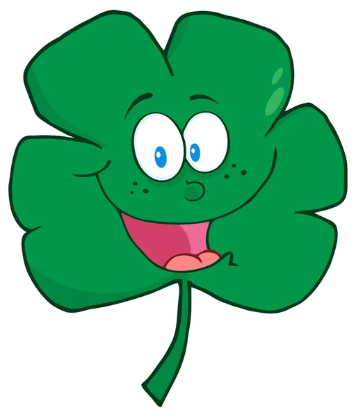 Happy Green Clover — Vector de stoc