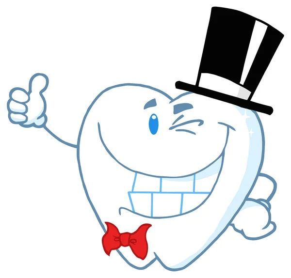 Kacsintó úriember fogat — Stock Vector