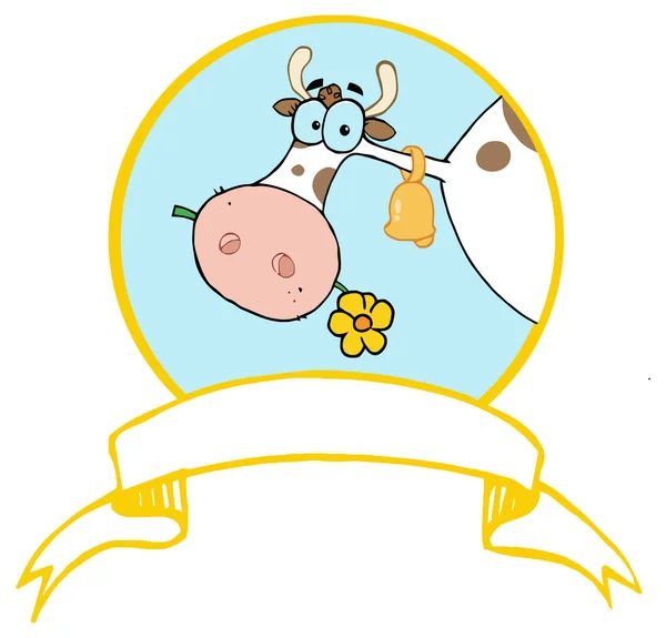 Kreskówka Logo maskotka - Farm Cow — Wektor stockowy