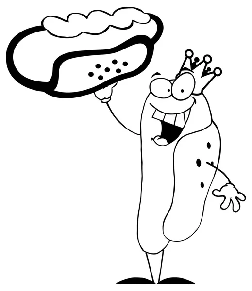 Hot Dog Chef personaggio — Vettoriale Stock