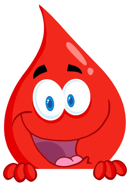 Blood Drop Character — Stock Vector