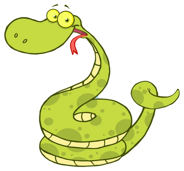 Caractère Mascotte de Serpent Cartoon heureux . — Image vectorielle