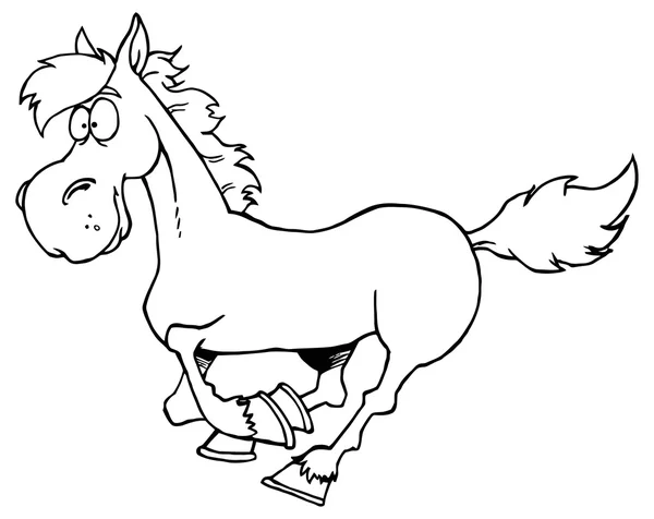 Персонаж мультяшного коня — стоковый вектор