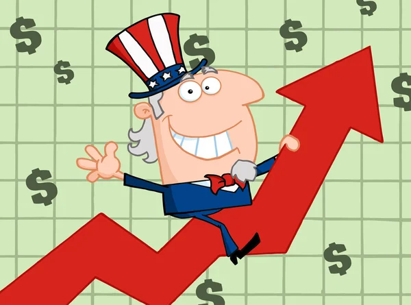 Succesvolle Uncle Sam karakter — Stockvector