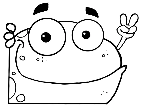 Zeichentrickfigur Frosch — Stockvektor