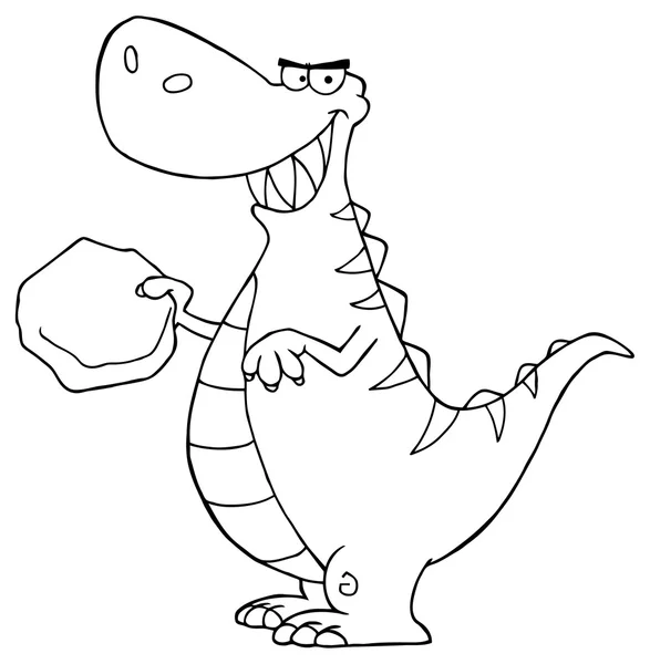 Викладені динозавра мультиплікаційний персонаж. — стоковий вектор