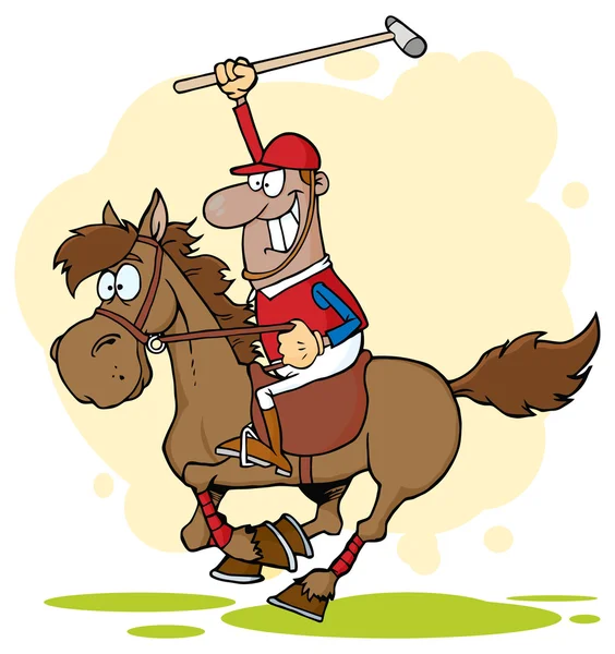 Colorido jugador de polo — Archivo Imágenes Vectoriales