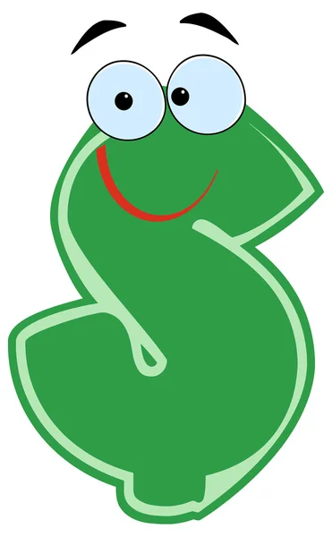 Dollar Cartoon Character — Stock Vector