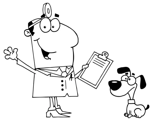 Cartoon veterinarian Doctor character — Stock Vector