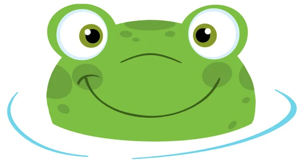 Cute Frog Smiling — Stock Vector