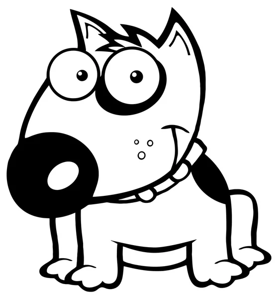 Bull terrier perro — Vector de stock