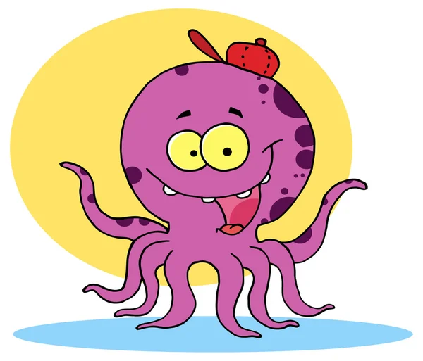 Octopus vestindo um chapéu —  Vetores de Stock