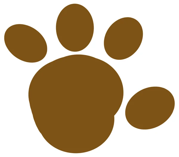 Cartoon paw print — Stock vektor