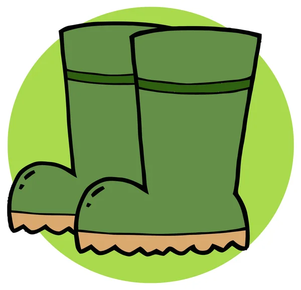 Jardín botas de goma — Vector de stock