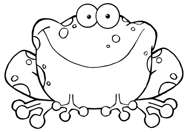 Personaje de rana de dibujos animados — Vector de stock