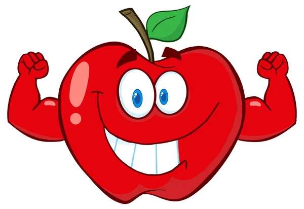 Apple personnage de dessin animé — Image vectorielle