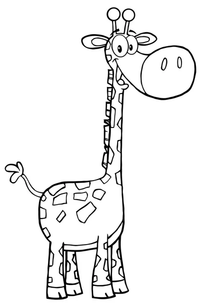 Zeichentrickfigur Giraffe — Stockvektor