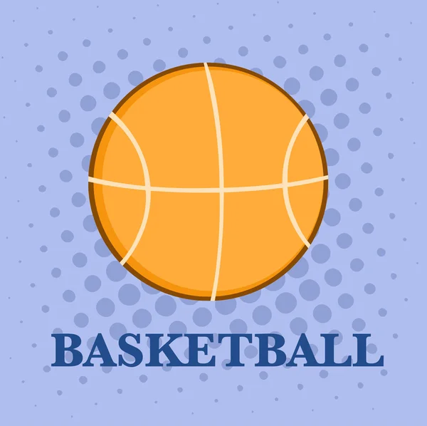 Balón de baloncesto con texto . — Archivo Imágenes Vectoriales