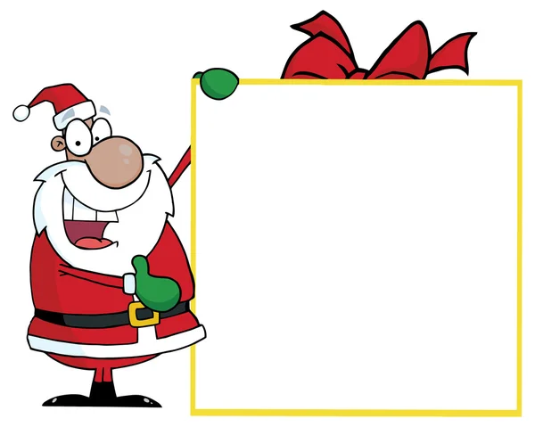 Santa Claus con pancarta — Vector de stock