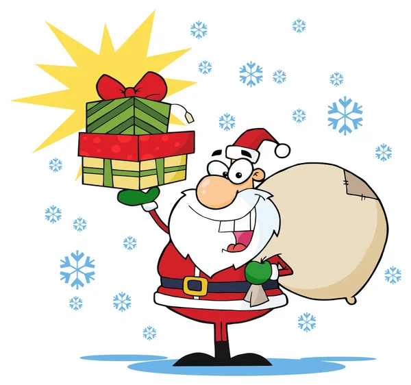 Santa Claus s dárky — Stockový vektor
