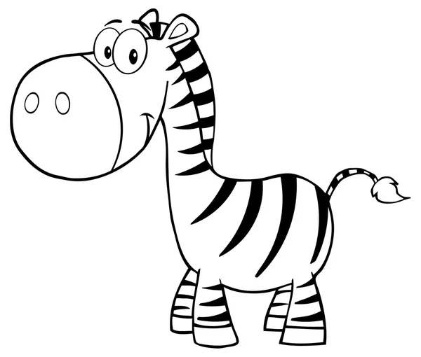 Personagem de desenho animado Zebra —  Vetores de Stock