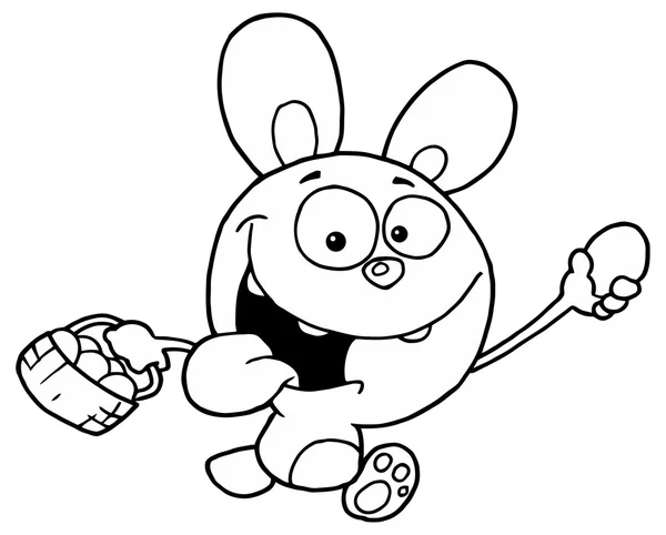 Caricature Lapin de Pâques — Image vectorielle