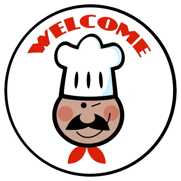 Restaurant logo met cartoon chef-kok — Stockvector