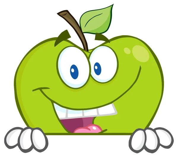Πράσινο μήλο με κενό σημάδι. — Διανυσματικό Αρχείο