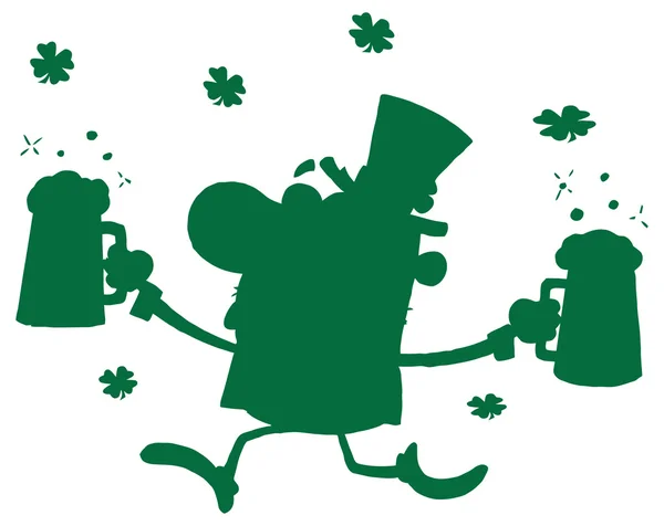 Saint Patrick ημέρα καλλικάτζαρος με μπύρα — Διανυσματικό Αρχείο