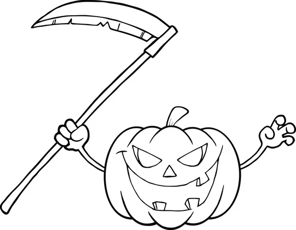 Asustar calabaza de Halloween — Vector de stock