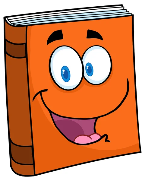 Livro de texto Personagem dos desenhos animados — Vetor de Stock
